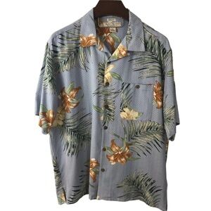ISLAND Republic Silk Blend Vacation Shirt‎ Tropical Print XL Excellent Condition